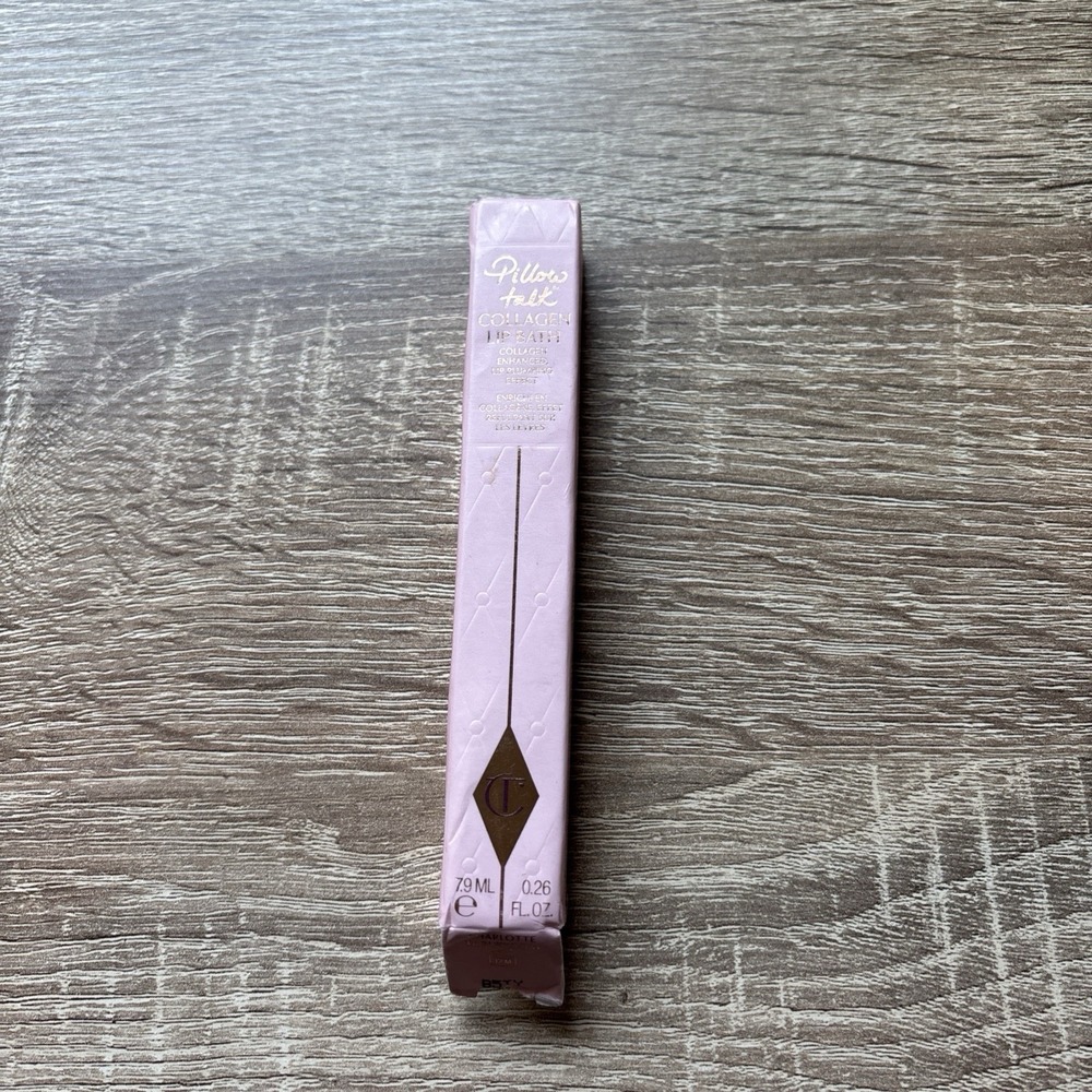 Charlotte Tilbury Collagen Lip Bath Gloss - Pillow Talk Fair - 0.26oz Damage Box